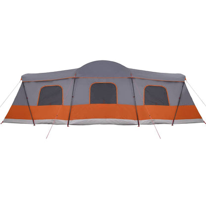 vidaXL Zelt mit Dach mit Speicher Grau und Orange 680 x 510 x 210 cm