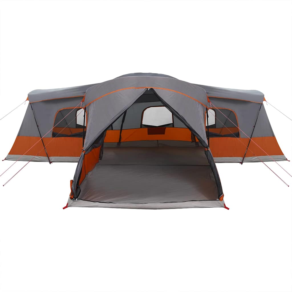 vidaXL Zelt mit Dach mit Speicher Grau und Orange 680 x 510 x 210 cm