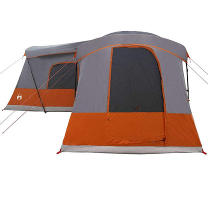 vidaXL Zelt mit Dach mit Speicher Grau und Orange 680 x 510 x 210 cm