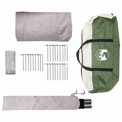 vidaXL Teepee Zelt mit Dach Grün und Grau 600 x 600 x 347 cm