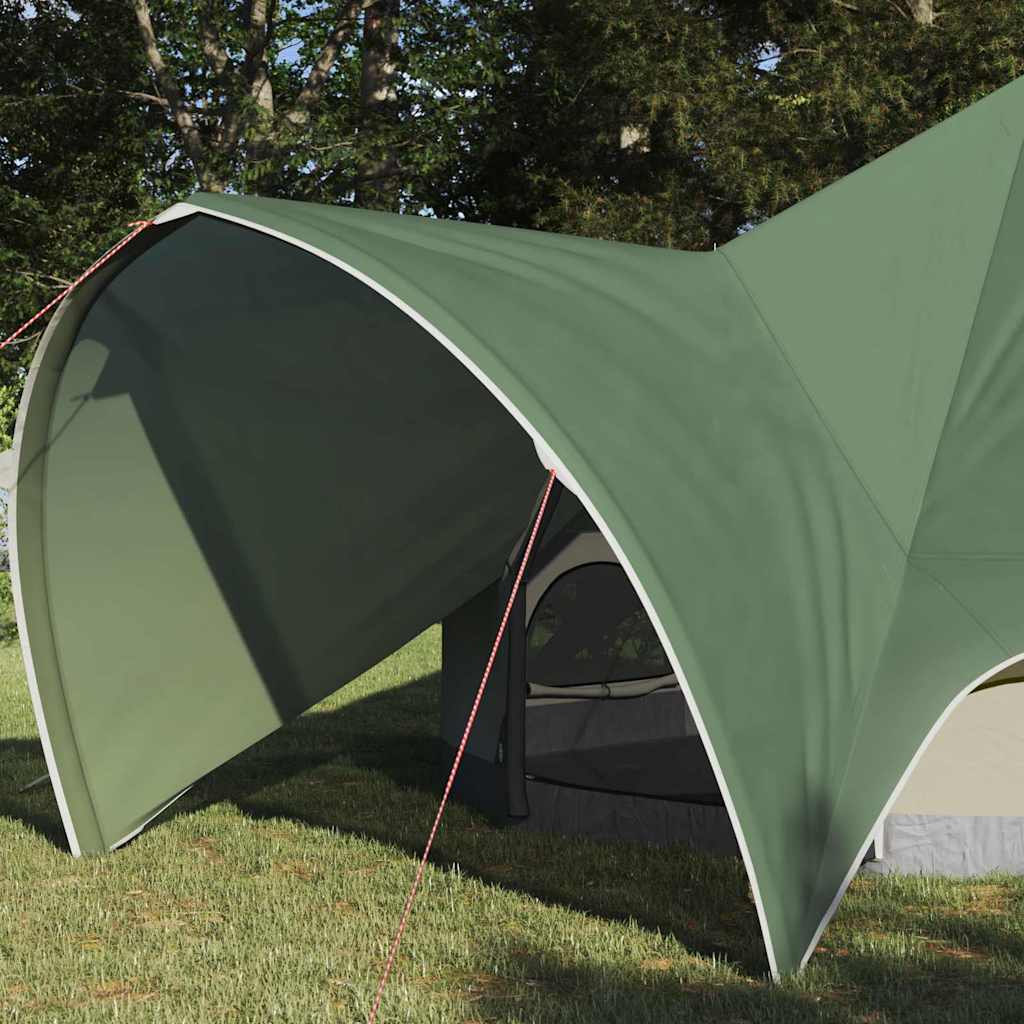 vidaXL Teepee Zelt mit Dach Grün und Grau 600 x 600 x 347 cm