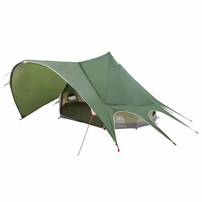 vidaXL Teepee Zelt mit Dach Grün und Grau 600 x 600 x 347 cm