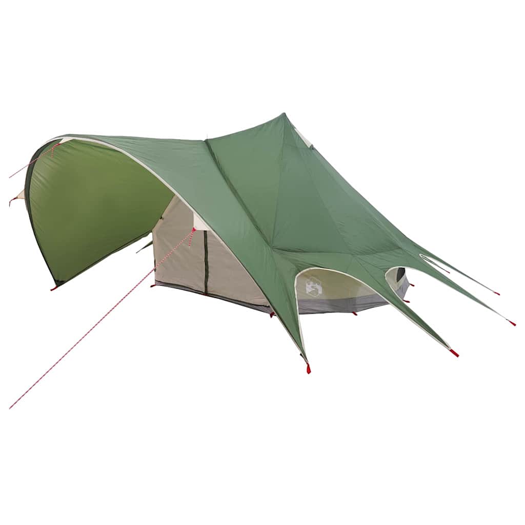 vidaXL Teepee Zelt mit Dach Grün und Grau 600 x 600 x 347 cm