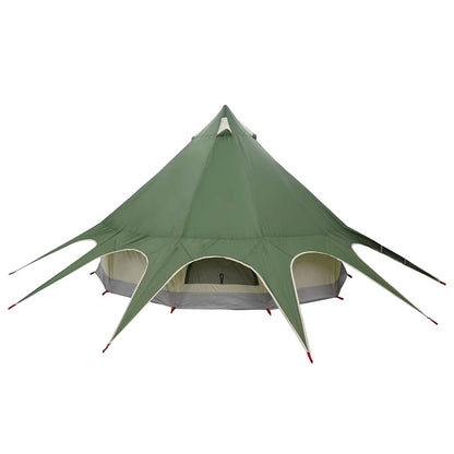 vidaXL Teepee Zelt mit Dach Grün und Grau 600 x 600 x 347 cm