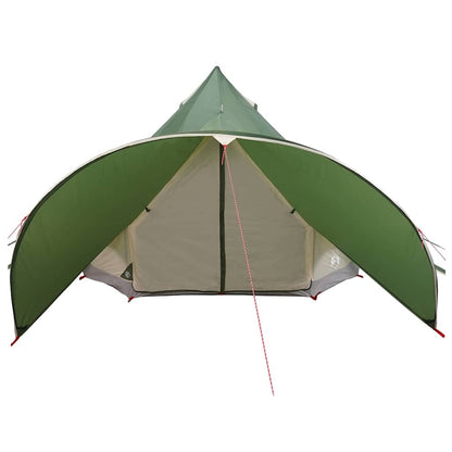 vidaXL Teepee Zelt mit Dach Grün und Grau 600 x 600 x 347 cm