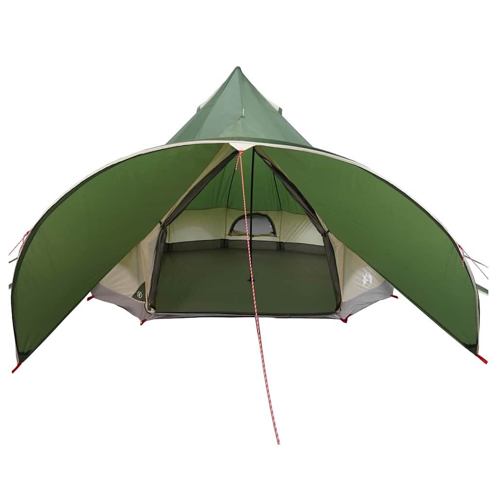 vidaXL Teepee Zelt mit Dach Grün und Grau 600 x 600 x 347 cm