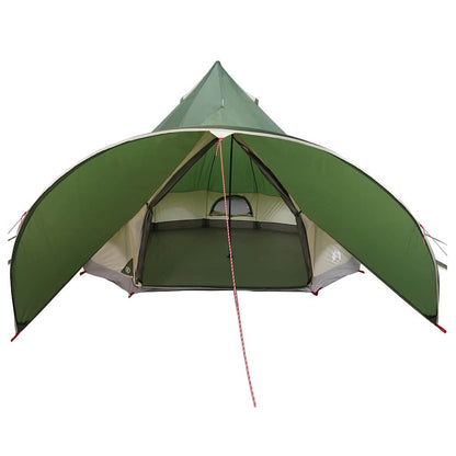 vidaXL Teepee Zelt mit Dach Grün und Grau 600 x 600 x 347 cm