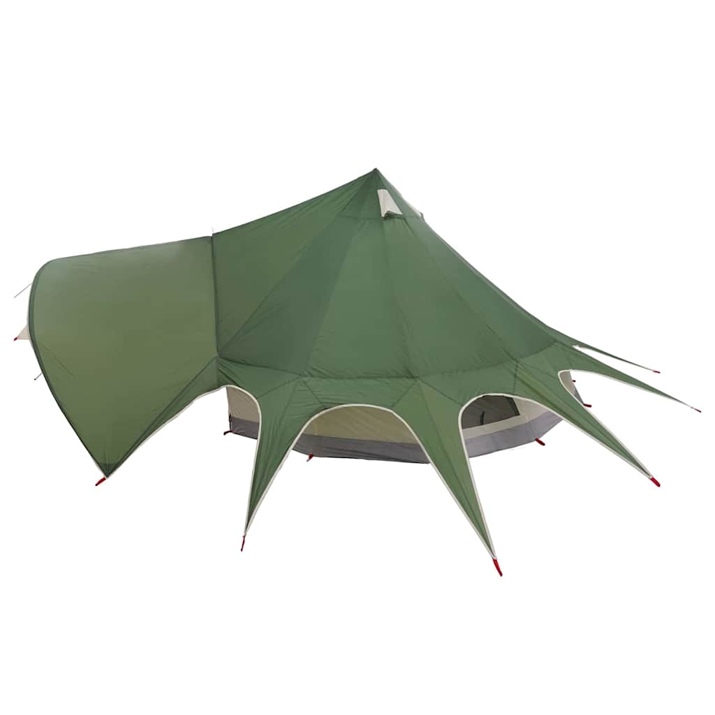 vidaXL Teepee Zelt mit Dach Grün und Grau 600 x 600 x 347 cm