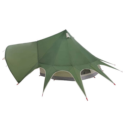 vidaXL Teepee Zelt mit Dach Grün und Grau 600 x 600 x 347 cm