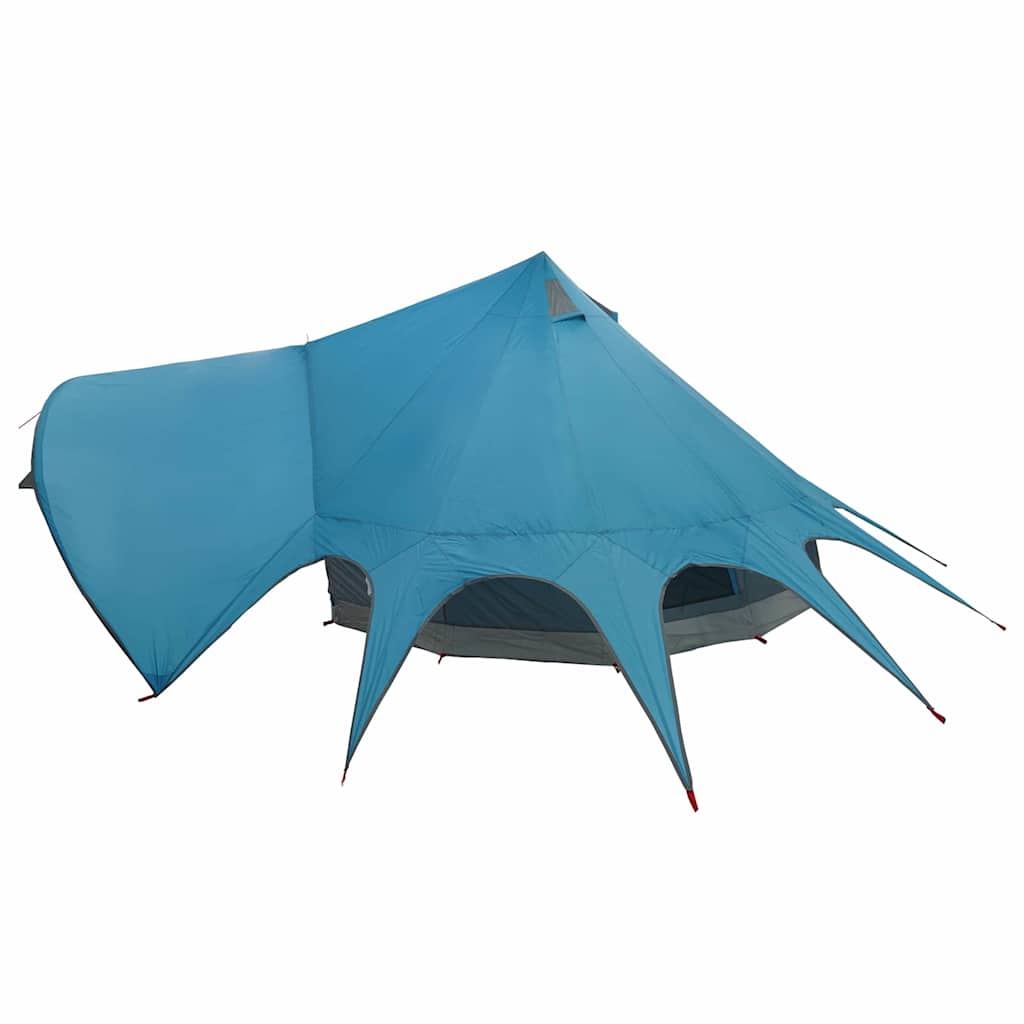 vidaXL Teepee Zelt mit Dach Blau und Grau 600 x 600 x 347 cm