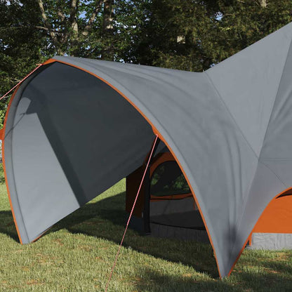 vidaXL Teepee Zelt mit Dach Grau und Orange 600 x 600 x 347 cm