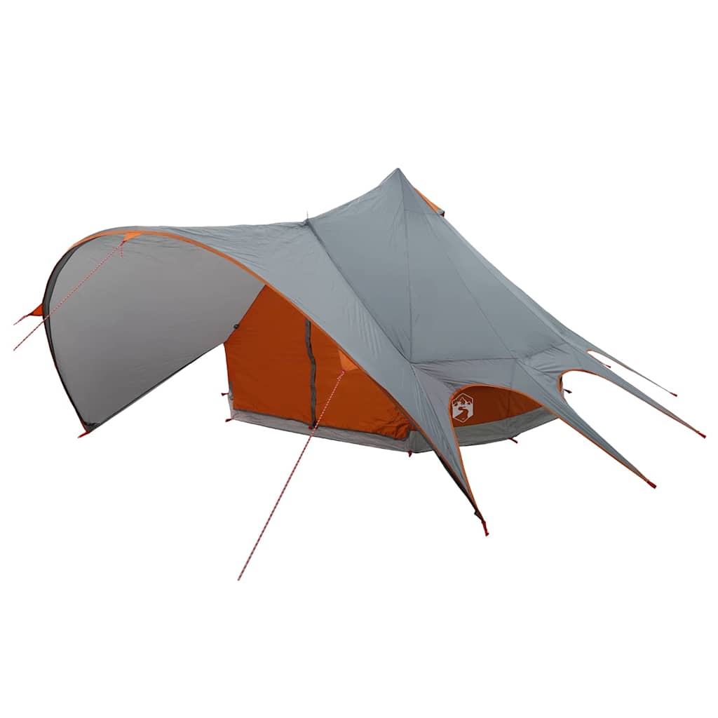 vidaXL Teepee Zelt mit Dach Grau und Orange 600 x 600 x 347 cm