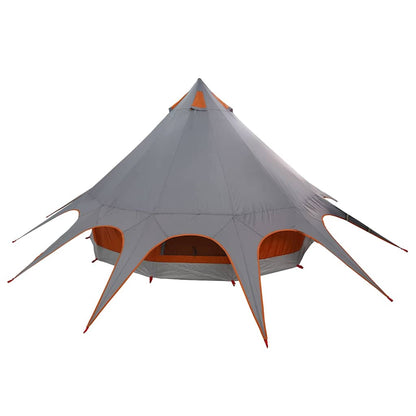 vidaXL Teepee Zelt mit Dach Grau und Orange 600 x 600 x 347 cm