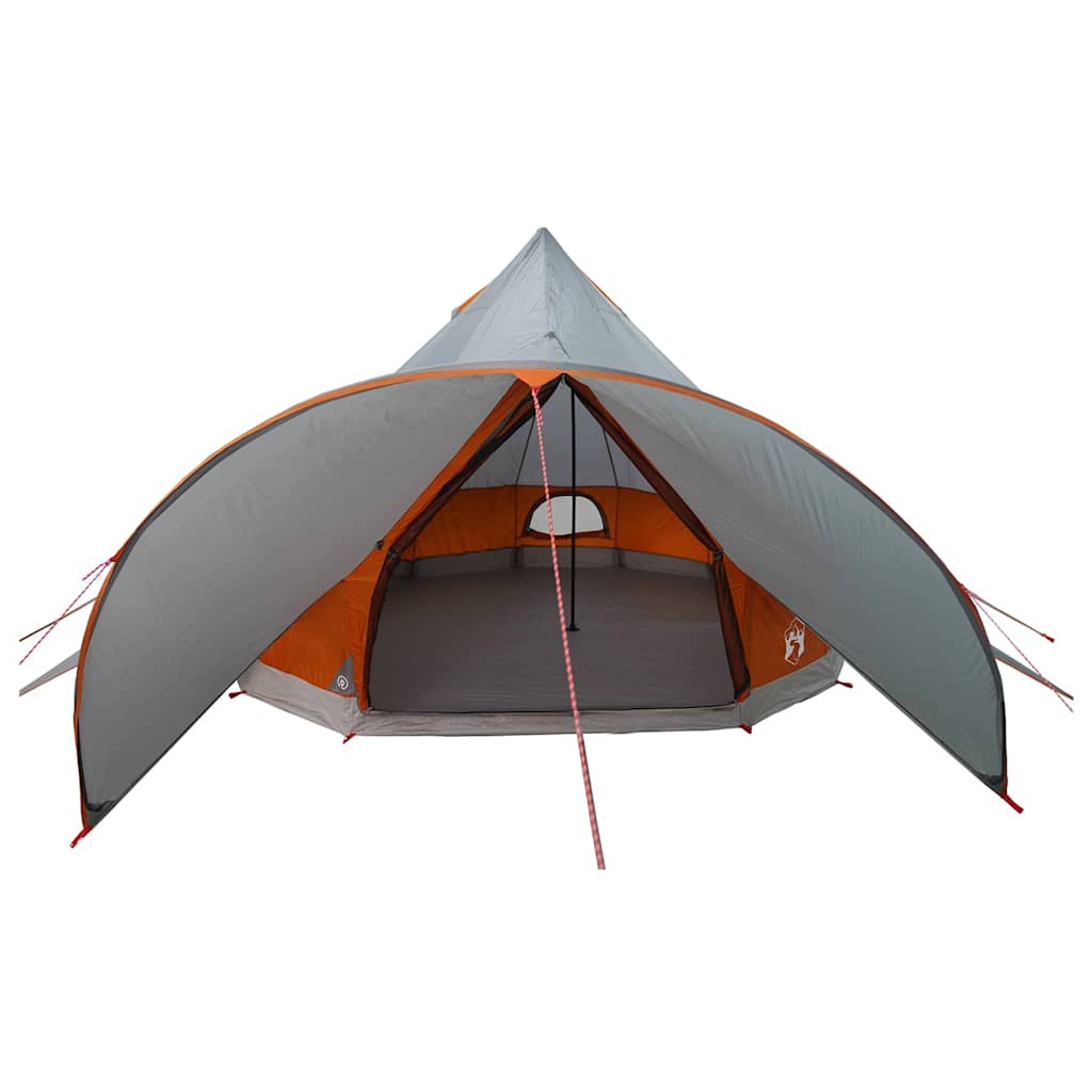 vidaXL Teepee Zelt mit Dach Grau und Orange 600 x 600 x 347 cm