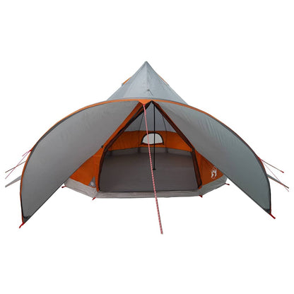vidaXL Teepee Zelt mit Dach Grau und Orange 600 x 600 x 347 cm