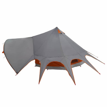 vidaXL Teepee Zelt mit Dach Grau und Orange 600 x 600 x 347 cm