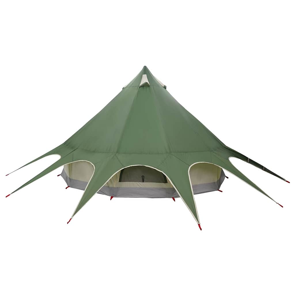 vidaXL Teepee Zelt mit Dach Grün und Grau 600 x 600 x 347 cm