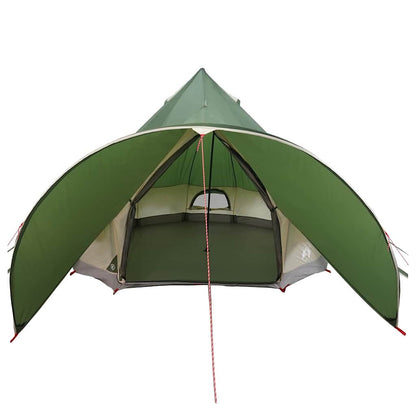 vidaXL Teepee Zelt mit Dach Grün und Grau 600 x 600 x 347 cm