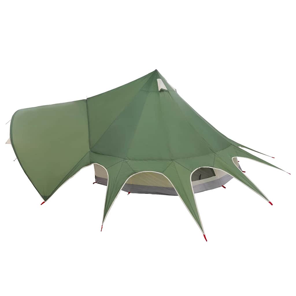 vidaXL Teepee Zelt mit Dach Grün und Grau 600 x 600 x 347 cm
