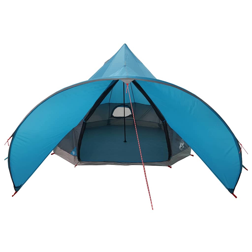 vidaXL Teepee Zelt mit Dach Blau und Grau 600 x 600 x 347 cm