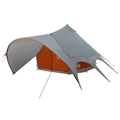 vidaXL Teepee Zelt mit Dach Grau und Orange 600 x 600 x 347 cm