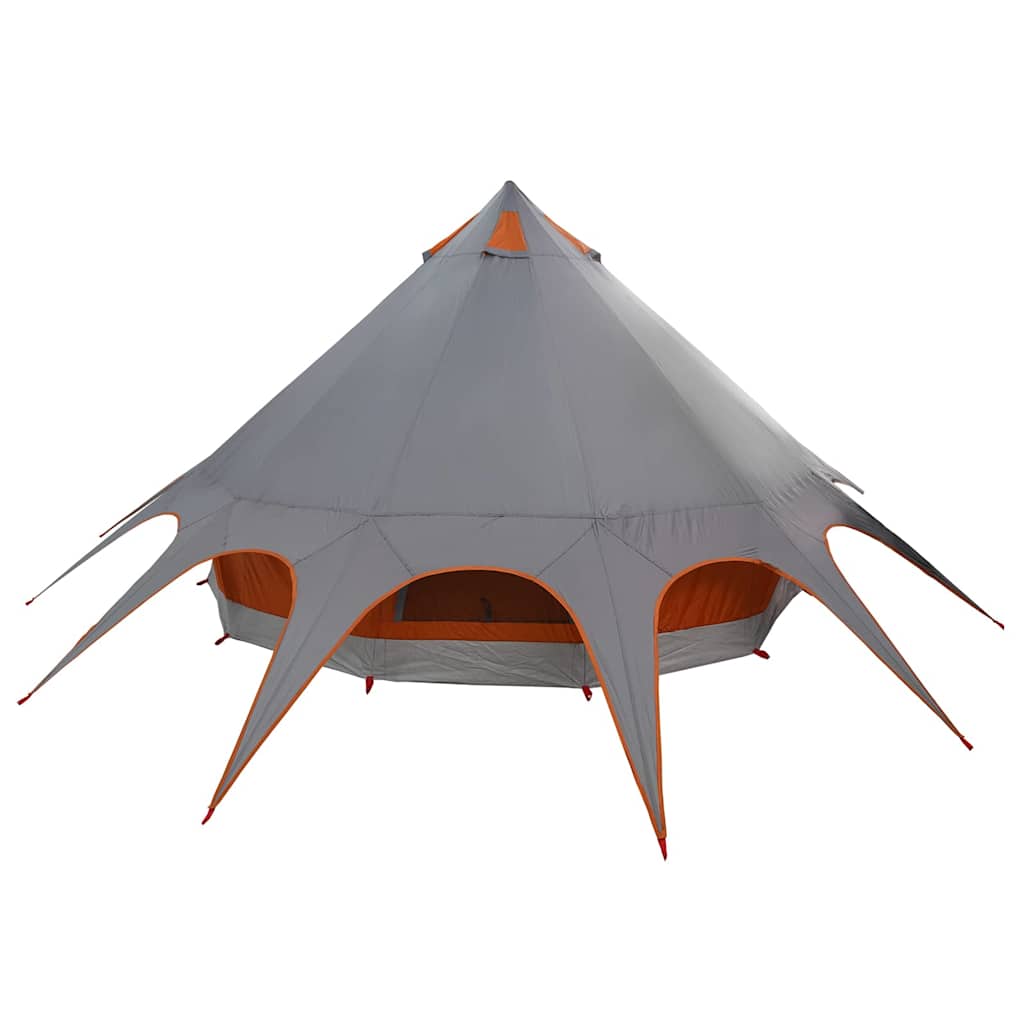vidaXL Teepee Zelt mit Dach Grau und Orange 600 x 600 x 347 cm