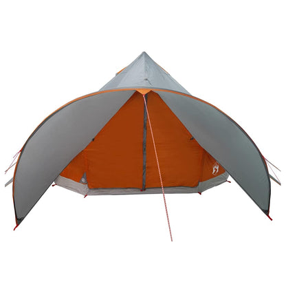 vidaXL Teepee Zelt mit Dach Grau und Orange 600 x 600 x 347 cm
