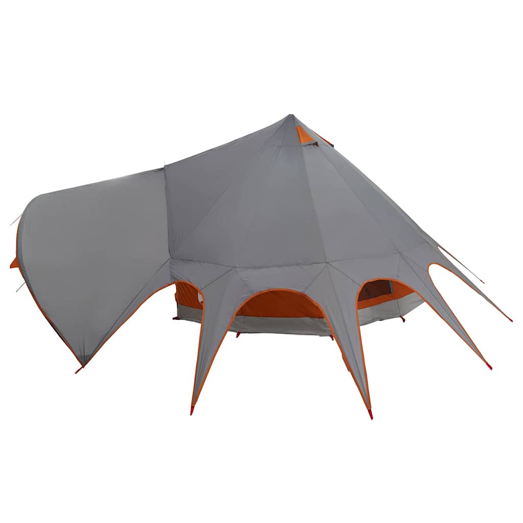 vidaXL Teepee Zelt mit Dach Grau und Orange 600 x 600 x 347 cm