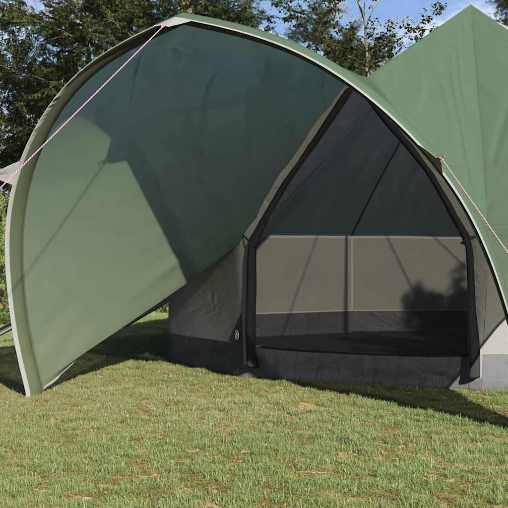 vidaXL Teepee Zelt mit Dach Grün und Grau 600 x 600 x 347 cm
