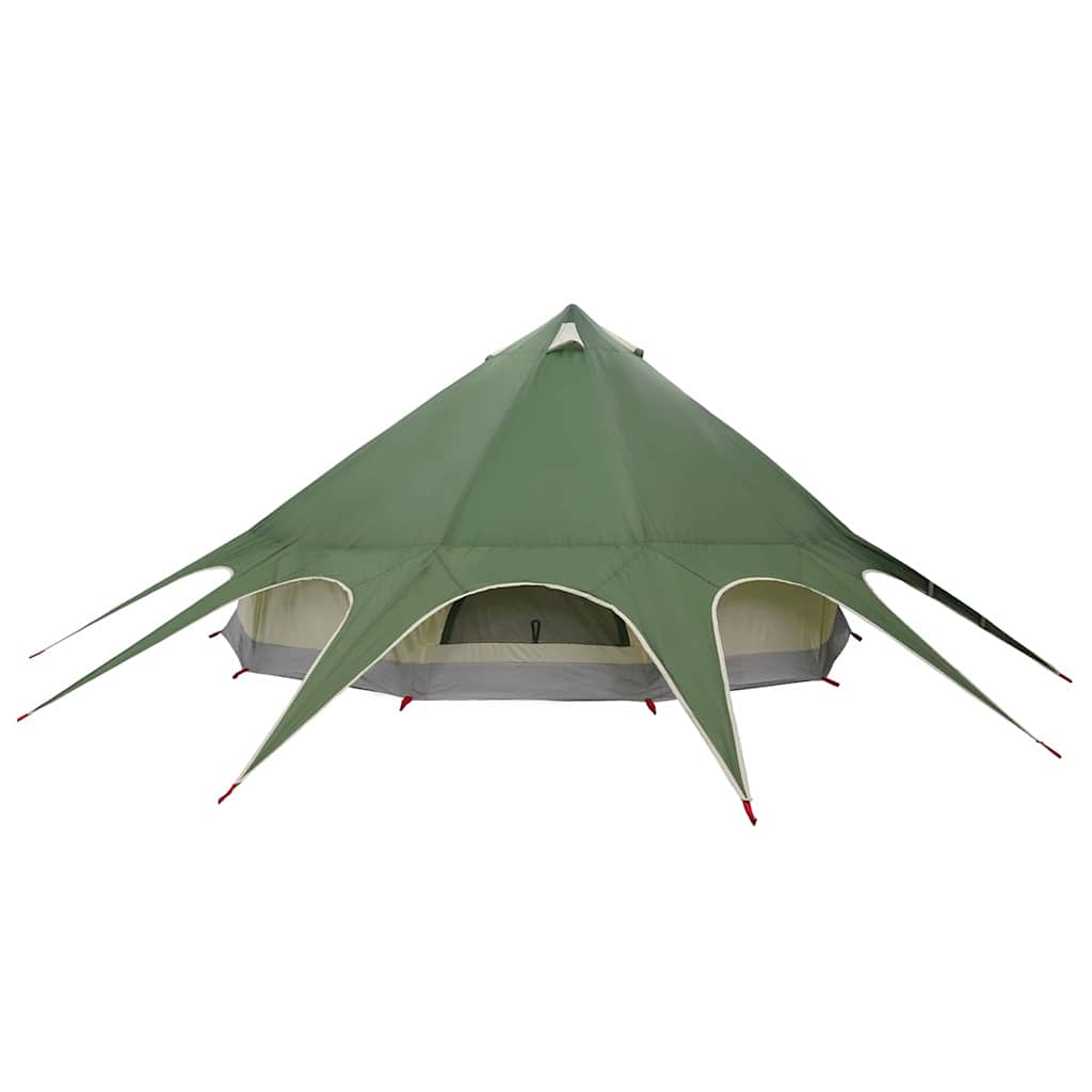 vidaXL Teepee Zelt mit Dach Grün und Grau 600 x 600 x 347 cm