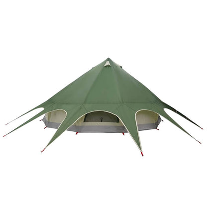 vidaXL Teepee Zelt mit Dach Grün und Grau 600 x 600 x 347 cm