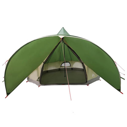 vidaXL Teepee Zelt mit Dach Grün und Grau 600 x 600 x 347 cm
