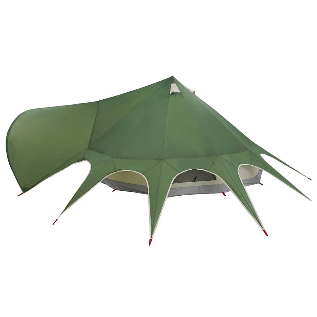 vidaXL Teepee Zelt mit Dach Grün und Grau 600 x 600 x 347 cm