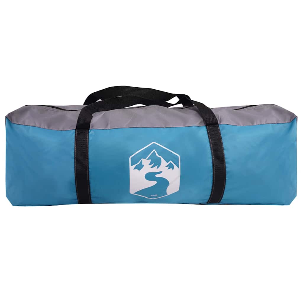 vidaXL Teepee Zelt mit Dach Blau und Grau 600 x 600 x 347 cm