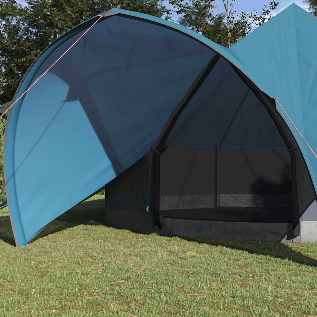 vidaXL Teepee Zelt mit Dach Blau und Grau 600 x 600 x 347 cm
