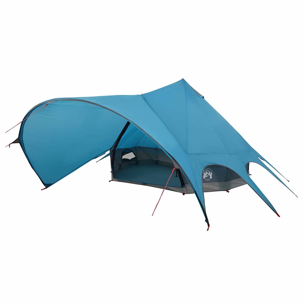 vidaXL Teepee Zelt mit Dach Blau und Grau 600 x 600 x 347 cm