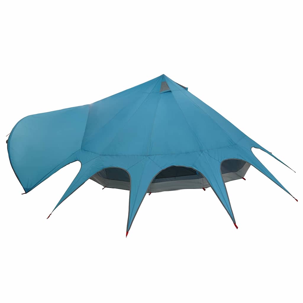 vidaXL Teepee Zelt mit Dach Blau und Grau 600 x 600 x 347 cm
