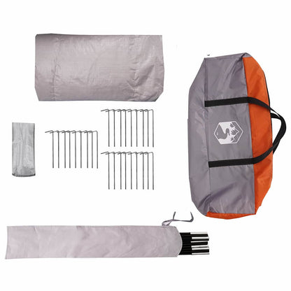 vidaXL Teepee Zelt mit Dach Grau und Orange 600 x 600 x 347 cm