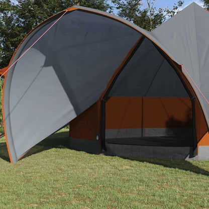 vidaXL Teepee Zelt mit Dach Grau und Orange 600 x 600 x 347 cm