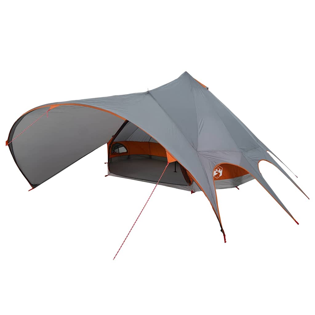 vidaXL Teepee Zelt mit Dach Grau und Orange 600 x 600 x 347 cm