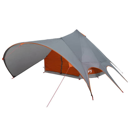 vidaXL Teepee Zelt mit Dach Grau und Orange 600 x 600 x 347 cm