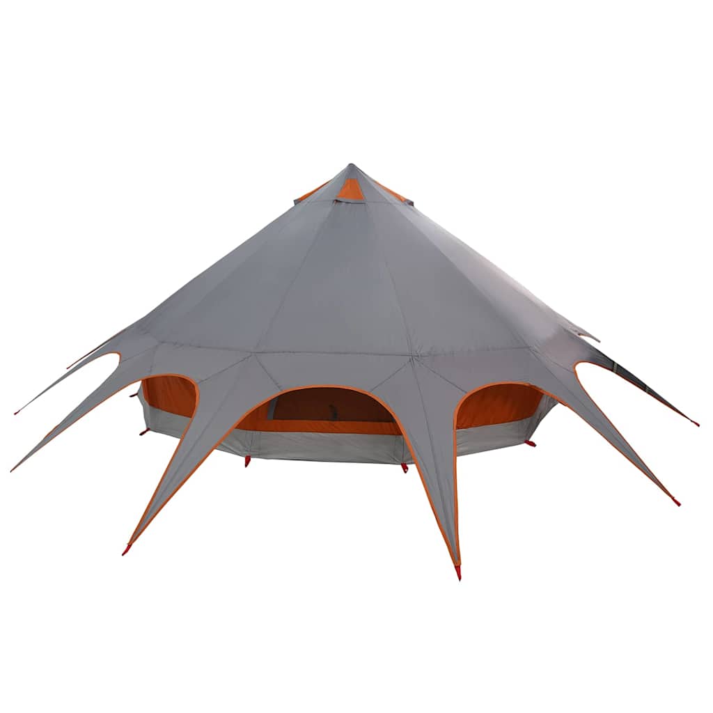vidaXL Teepee Zelt mit Dach Grau und Orange 600 x 600 x 347 cm