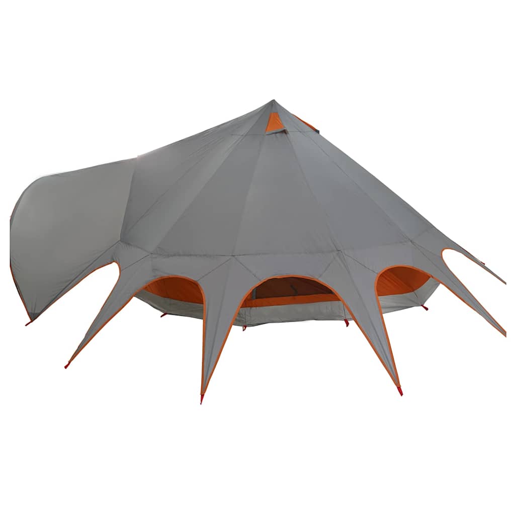 vidaXL Teepee Zelt mit Dach Grau und Orange 600 x 600 x 347 cm