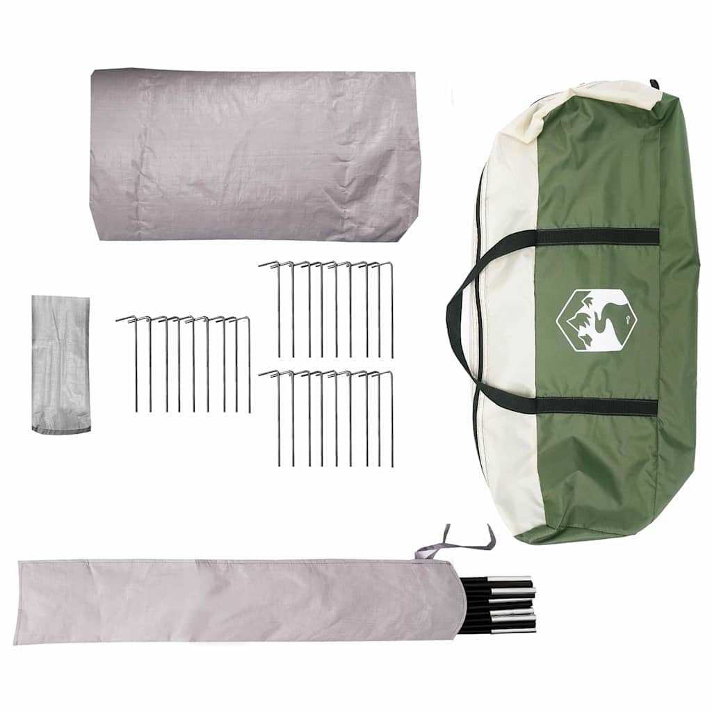 vidaXL Teepee Zelt mit Dach Grün und Grau 600 x 600 x 347 cm