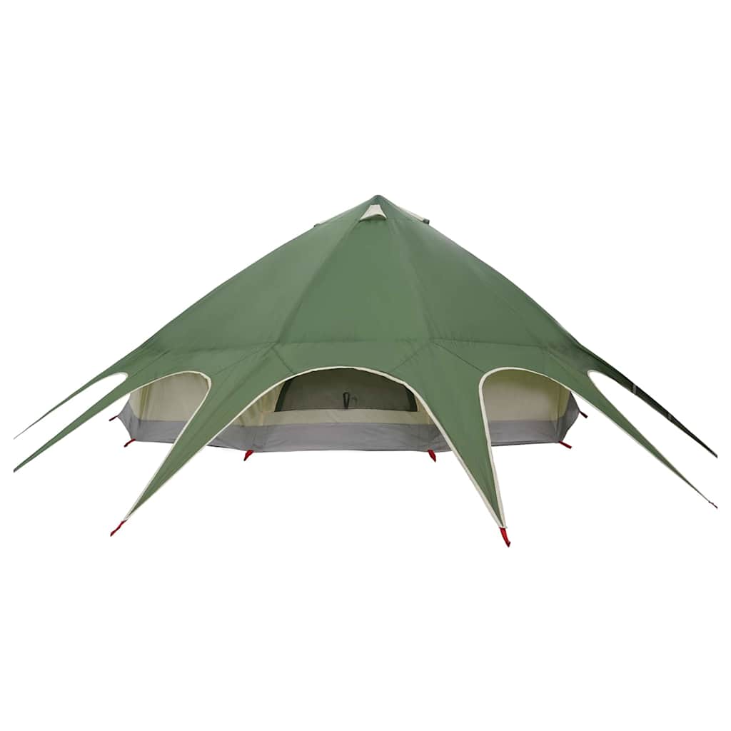 vidaXL Teepee Zelt mit Dach Grün und Grau 600 x 600 x 347 cm