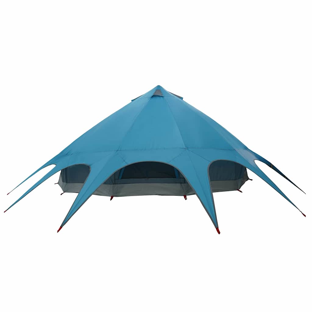 vidaXL Teepee Zelt mit Dach Blau und Grau 600 x 600 x 347 cm