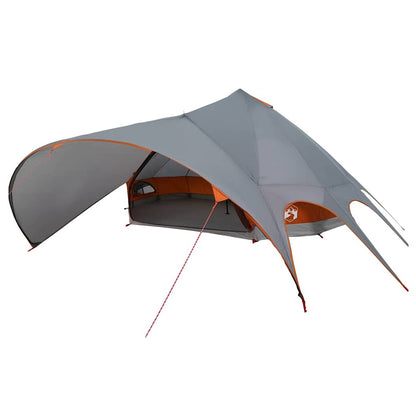 vidaXL Teepee Zelt mit Dach Grau und Orange 600 x 600 x 347 cm