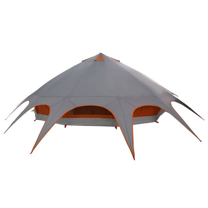 vidaXL Teepee Zelt mit Dach Grau und Orange 600 x 600 x 347 cm