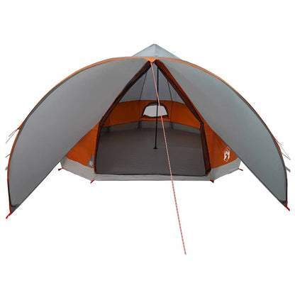 vidaXL Teepee Zelt mit Dach Grau und Orange 600 x 600 x 347 cm