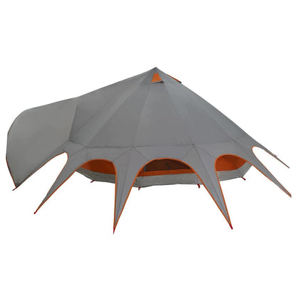 vidaXL Teepee Zelt mit Dach Grau und Orange 600 x 600 x 347 cm